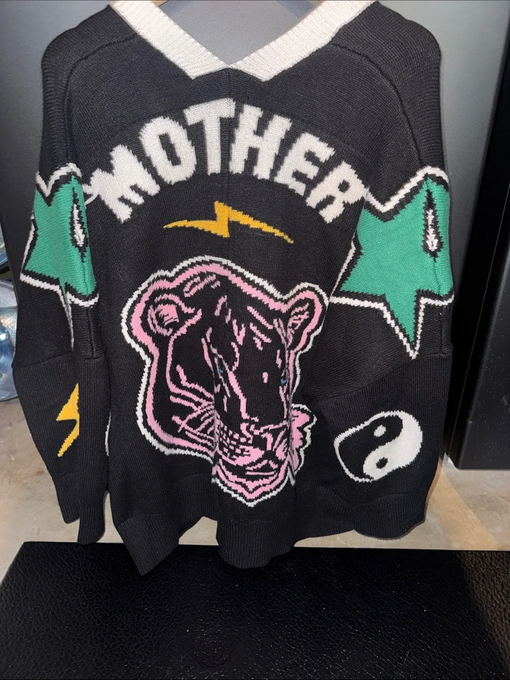 Dressed in LALA MOTHER button down cardigan - Picture 2 of 2